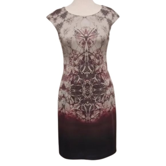 Dex "The Suit Shop" Abstract Print Stretch Scuba Dress- Sz. Sm - Picture 1 of 13